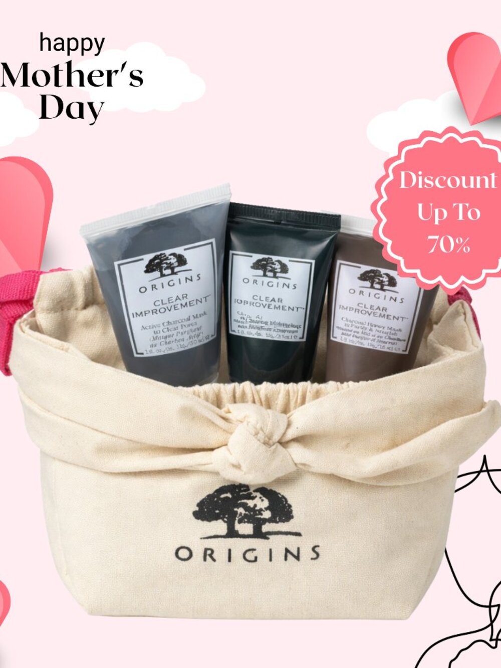 Origins Clear Improvement 5 Pc Gift Bag